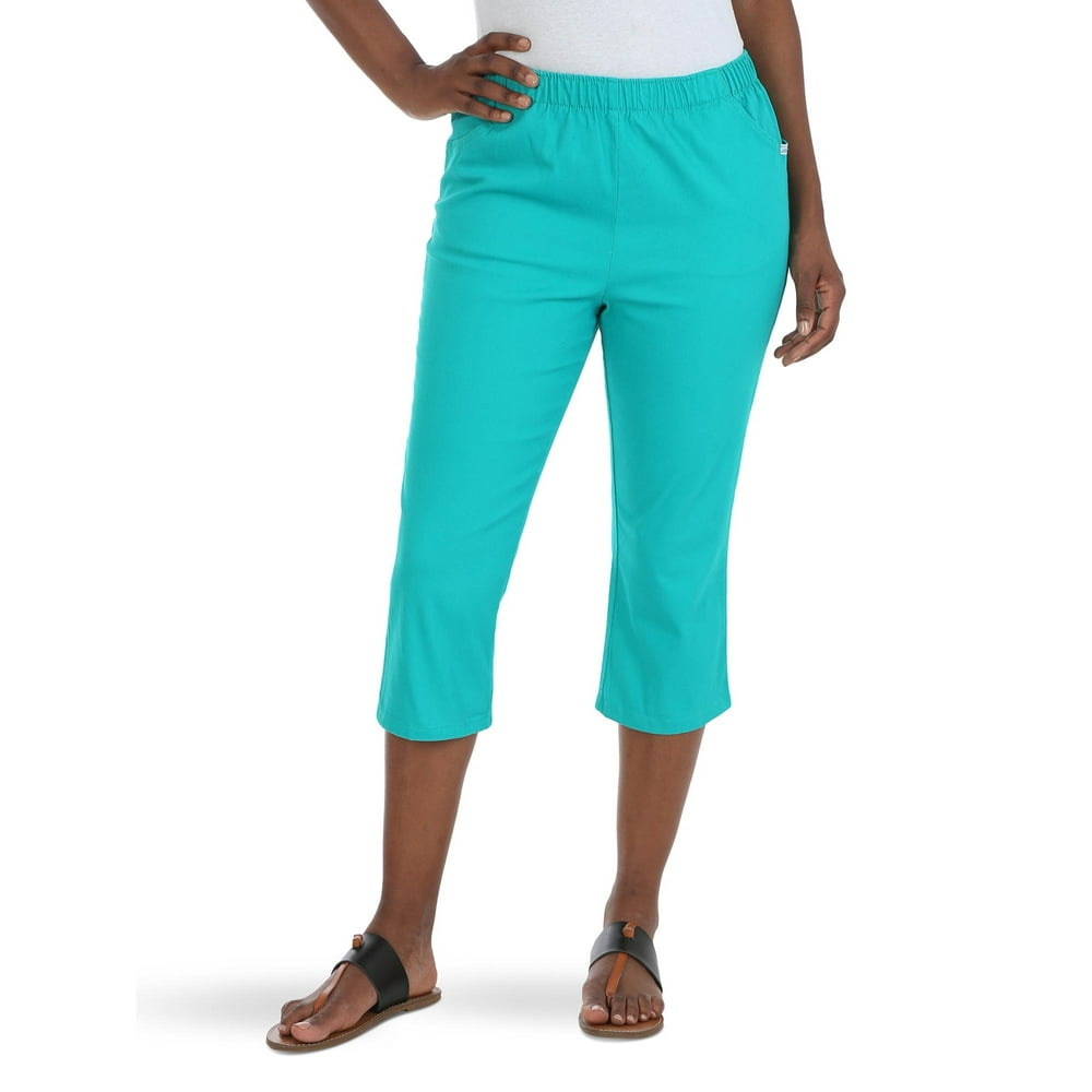 women's pull on stretch capris