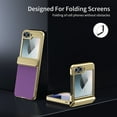thumbnail image 2 of Allytechgroup Screen Protector Case for Samsung Galaxy Z Flip 7, Matte Slim Hinge Protection Anti-Scratch Full Body Shockproof Bumper Rugged Phone Case Cover for Galaxy Z Flip 7, Purple, 2 of 9
