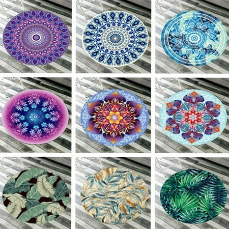 Friends Tapestry Throw CUH Beach Throw Towel Bohemian Round Hippie Indian Tapestry Roundie Mandala Mat NEW ()