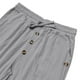 thumbnail image 5 of Pantalones largos para hombre, informales, de playa, de lino, de color liso, holgados, con cordón ajustable y bolsillos con botones, de poliéster., 5 of 9