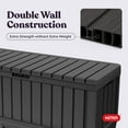 thumbnail image 6 of Keter Kentwood 92 Gallon Resin Deck Box-Organization and Storage for Patio Furniture Outdoor Cushions, Throw Pillows, Garden Tools and Pool Floats, Graphite, 6 of 10