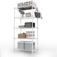 thumbnail image 5 of Ktaxon 5 Tier Layer 59"x21"x11.5" Storage Rack, Wire Shelving Adjustable Steel Storage Rack Organizer Kitchen, White, 5 of 19
