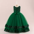 thumbnail image 4 of Kid Girl Dresses Girls Formal Dresses Green Girls Dress Girls Special Occasion Dress Children'S Day Dresses For Girls 9-10 Years, 4 of 6