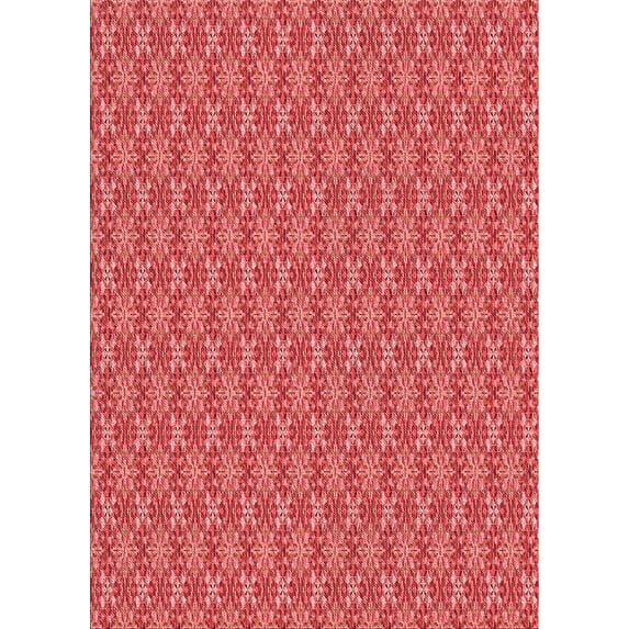Ahgly Company Machine Washable Indoor Rectangle Transitional Red Area Rugs, 8' x 12'