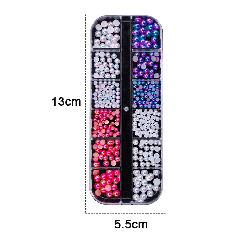 Nail Crystals Rhinestones Round Beads Flatback Glass Charms Gems Nail Studs  Diamonds for Nails Decoration - style 1