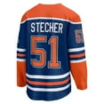 thumbnail image 3 of Men's Fanatics Troy Stecher Royal Edmonton Oilers Home Premier Breakaway Player Jersey, 3 of 3