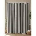 thumbnail image 4 of Shower Curtain Black Stripes Bathroom Curtains with Hooks, Waterproof Fabric Linen Classic Vertical Striped Bath Shower Curtains Set for Bathroom Bathtubs Decor 36x72 Inch, 4 of 8
