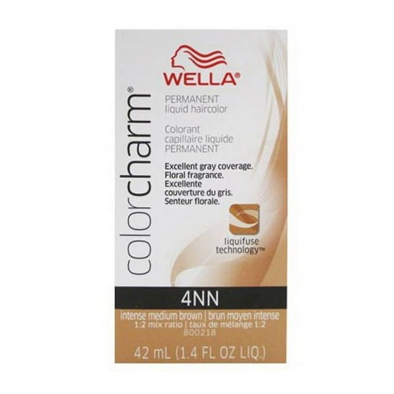 Wella Color Charm Liquid Haircolor, 4NN Intense Medium Brown, 1.4 Oz, 2 Pack