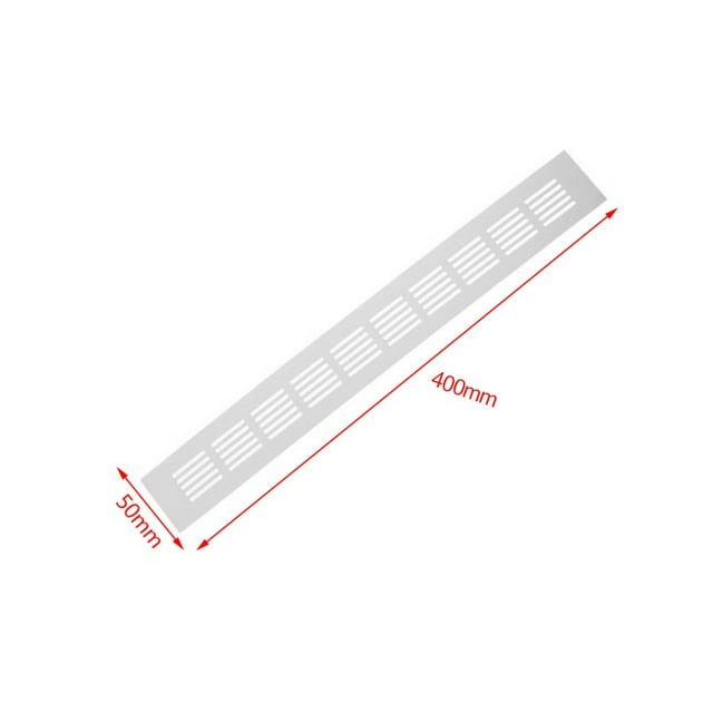 50mm Aluminium Rectangular Cabinet Wardrobe Air Vent Grille Ventilation-Cover