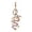 Color F, variant on GleamNest Metal Craft with Pearls Keychain, Gray, 1