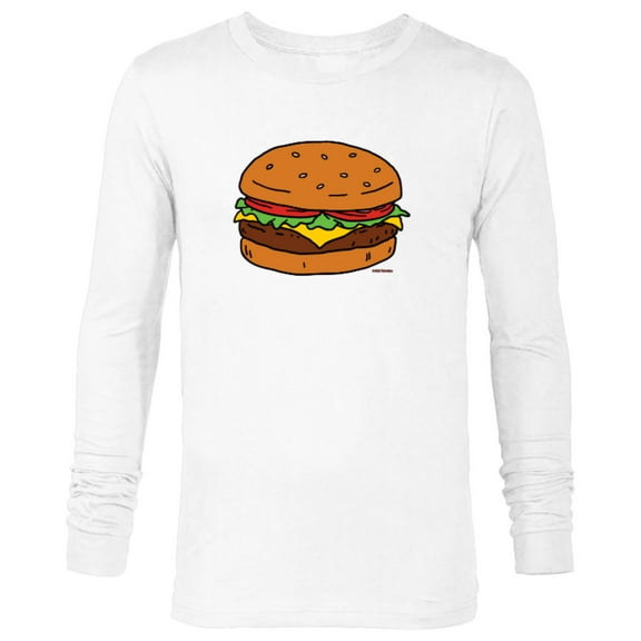 Bob’s Burgers Hamburger - Long Sleeve T-Shirt for Men - Customized-White