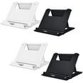 thumbnail image 1 of Paquete de 4 soportes para teléfono celular, soporte universal plegable para tableta, soporte de escritorio de bolsillo multiángulo, compatible con muchos modelos de teléfono, blanco y negro Jormftte HMHZ1043-3, 1 of 7