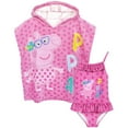 thumbnail image 1 of Peppa Pig Girls Swimsuit And Poncho Set, 1 of 6