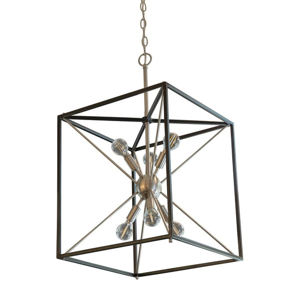 Decor Therapy CH1885 Sadler 6 Light Pendant, Steel/Glass