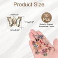 thumbnail image 2 of Uxcell 10Pcs Encanto de Mariposa de Rhinestone Cubic Zirconia Cristal Marrón, 2 of 7