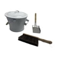 thumbnail image 3 of hengtong Ash Bucket with Lid Fireplace Tool Set Ash Can Ash Container Portable Spade for, 3 of 8
