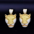 thumbnail image 6 of DUBSS Leopard Head Pendant Gold Color Iced Cubic Zircon Men's Hip Hop Necklace Jewelry, 6 of 6