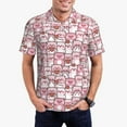 thumbnail image 4 of Vsdgher Kawaii Pig Print Men's Short Sleeve Stretch Polo Shirt, Moisture-Wicking Performance Polo Shirt, 4 of 8