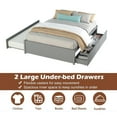 thumbnail image 4 of Bellemave Full Bed with Trundle and Storage, Solid Wood Full Size Platform Bed Frame with Drawers, Space-Saving Full Bed for Teens and Adults (Gray), 4 of 11