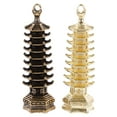 thumbnail image 1 of 2 Pcs Tour Rétro en Cuivre Porte-Clés Pendentif Ornement Miniature Porte-Clés Charme, 1 of 8