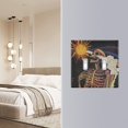 thumbnail image 4 of Yayeee Toggle Light Switch Wall Plate 3-Gang 6.37"x4.48" Decorative Outlet Cover, Colorful Skeleton with Cloud, 4 of 7