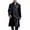 Black, variant on Men's Leather Jacket Fashion Double Breasted Buttons Long Sleeve Trench Coat Casual Solid Color Long Jackets 3XL