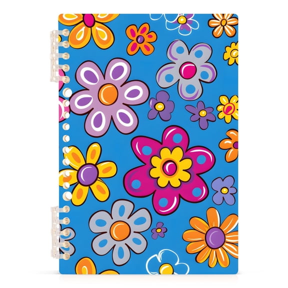 Daisy Floral Spiral Journal Notebook College Ruled Notebook 8.3" x 5.7" A5 Lined Thick Paper Page