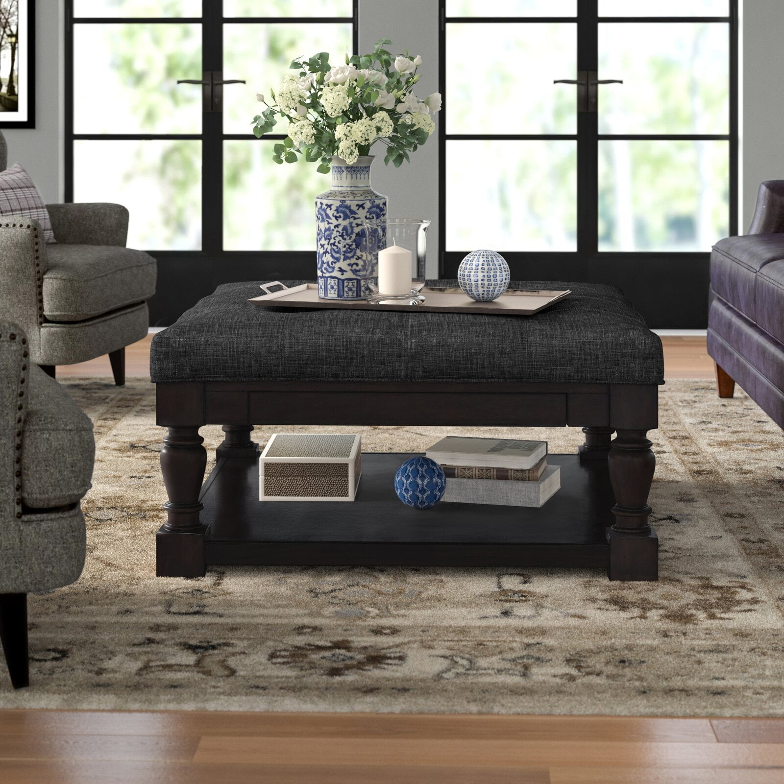 Abston tufted cocktail ottoman deals