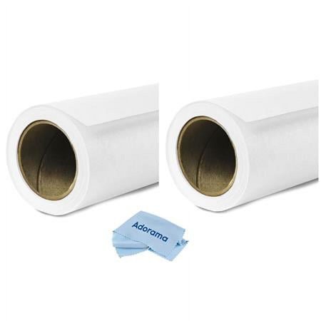 UPC: 0192223039254 | 2 Pack Widetone Seamless Background Paper  86  wide x 36  Pure White  #66 – With Microfiber Cleaning Cloth