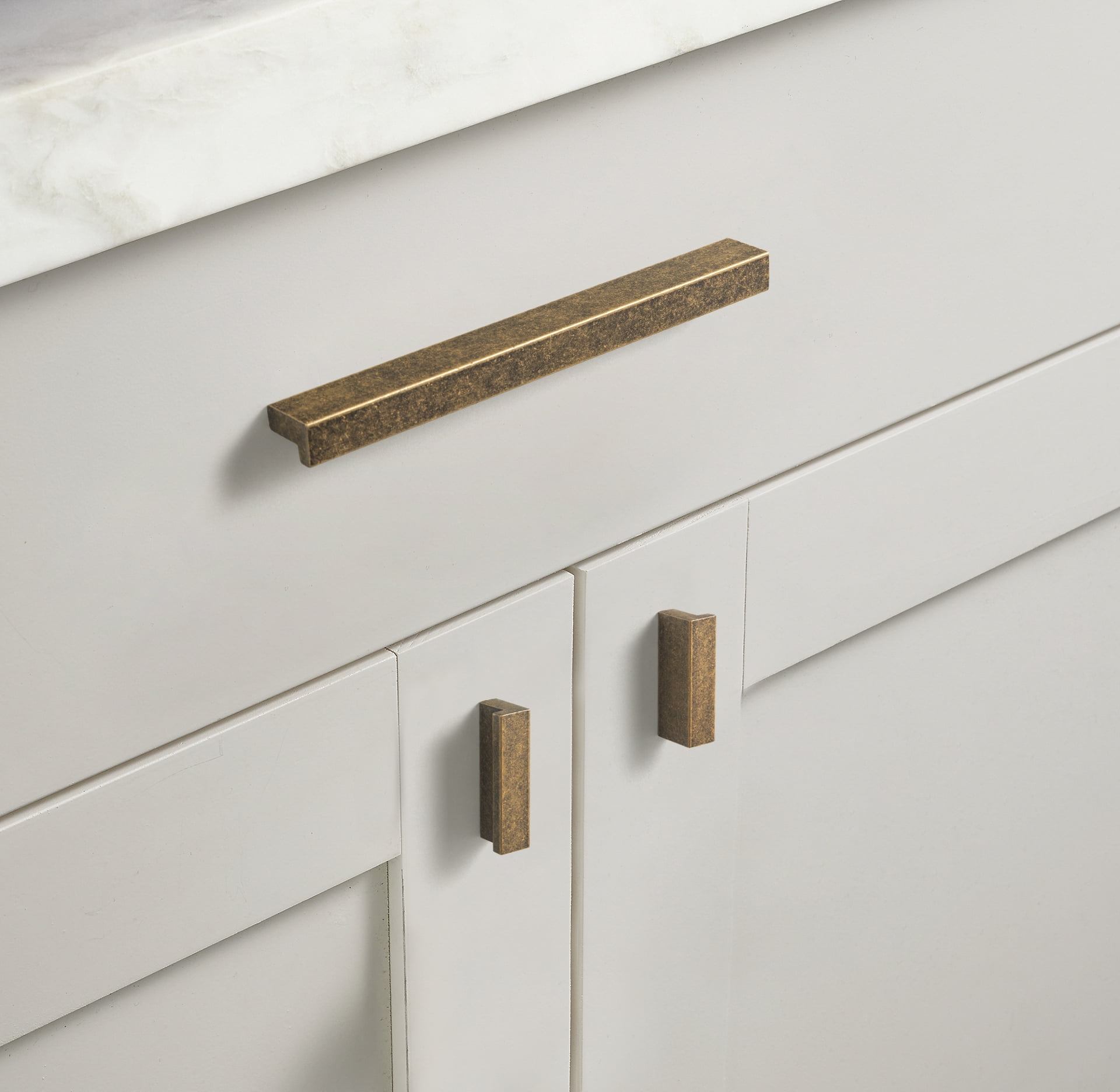 Goo-Ki 12 Pack 3 Inch(76mm) Kitchen Cabinet Pulls, Antique Brass Cabinet Handles, Drawer Pulls for Dresser,Wardrobe & Cupboard