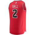 thumbnail image 3 of Youth Fanatics Branded Lonzo Ball Red Chicago Bulls 2021/22 Fast Break Road Replica Jersey - Icon Edition, 3 of 3