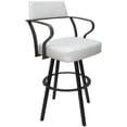 thumbnail image 4 of Carolina Swivel Bar Height 30" Metal WB Stool - White Vinyl - Gray, 4 of 6