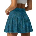 thumbnail image 4 of HELLHERO Tropical Leaf Golf Print Soft Tennis Skorts Dress, Built-in Shorts Flexible Waist Polyester Spandex Blend Golf Skirts for Yoga Daily Wear Pickleball, 4 of 9