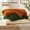 Burnt Orange, variant on Chunky Cable Knit Throw Blanket Lightweight Rust 100% Organic Cotton for Sofa Couch Bed Baby Nursery 51” x 63” with Laundering Bag Rustic Shabby Chic Modern Farmhouse