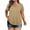 Khaki, variant on Womens Plus Size Tops Fashion Sequin Short Sleeve Shirts Loose V Neck Casual Dressy Tunics Blouses