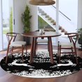 thumbnail image 5 of Black Christmas Round Rug 5ft Washable Circle Kitchen Rugs Non Slip Elk Xmas Snowflake Winter Deer Large Area Rug Indoor Floor Carpet for Bedroom Living Room Home Office Dining Room Nursery, 5 of 8