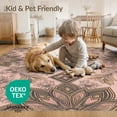 thumbnail image 4 of ODIKA 8'x10' Washable Area Rug Non-Shedding, Easy Care, Entryway Weathered Floral Cluster Accent Traditional Styling for King Size Bedroom Under Bed, Master Suite, 4 of 7