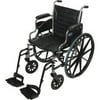 Invacare - Tracer IV - Manual Wheelchair - Desk-Length Armrest with Swing-Away Footrest - 24" x 18" Seat - Silver Vein