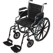 Invacare - Tracer IV - Manual Wheelchair - Desk-Length Armrest with Swing-Away Footrest - 24" x 18" Seat - Silver Vein