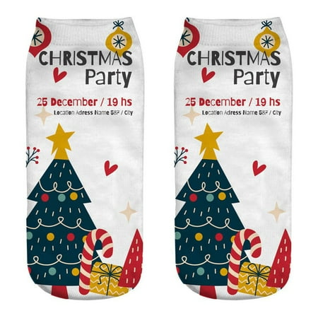 

3 Pairs Socks for Women Christmas Women’s Casual Cotton Pattern Socks Comfortable Cute Animal Print Socks Womens Socks
