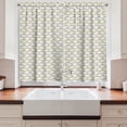 thumbnail image 2 of Ambesonne Yellow and White Kitchen Curtains, Brick Design, 55"x39", Yellow Black White, 2 of 3
