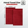 thumbnail image 4 of Infinitee Xclusives Premium Hand Towels - 100% Cotton - Red Hand Towels | 16x28 Inch | Pack of 6, 4 of 8