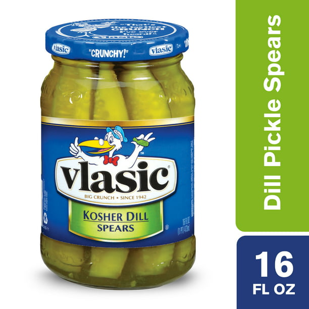 Vlasic Kosher Spears Dill Pickles 16 Fl Oz Walmart Com