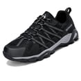 thumbnail image 3 of Men's Cross Webbing Mesh Trekking Shoes Lightweight Non Slip Rugged Outdoor Walking Sneakers, 3 of 8