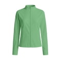thumbnail image 6 of UPPADA Women's Full Zip Workout Jackets Long Sleeve Stand Collar Athletic Tops Slim Fit Running Yoga Shirts for Activewear Green,S, 6 of 8