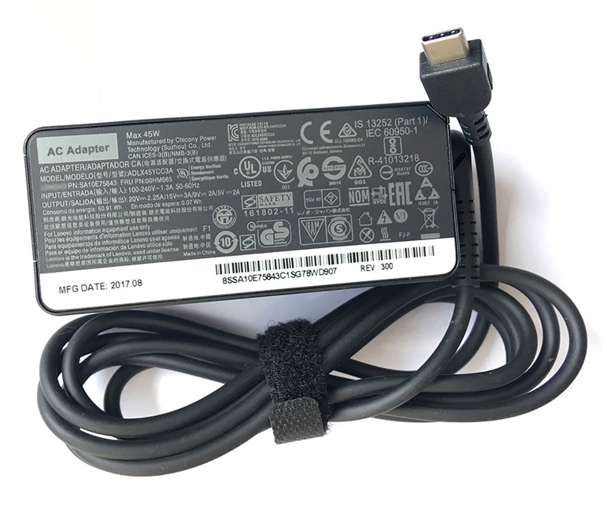 45W 20V 2.25A ADLX45YCC3A TypeC USBC AC Adapter Charger for Lenovo