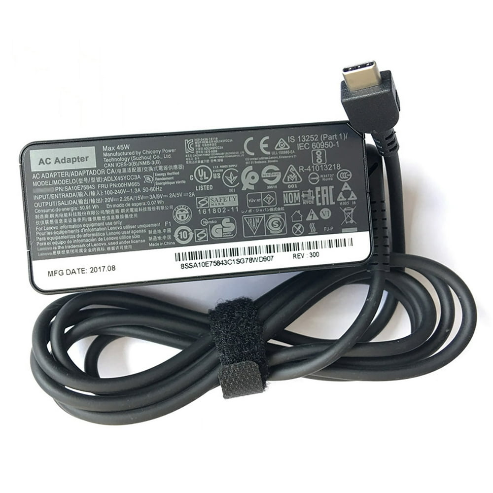 45W 20V 2.25A ADLX45YCC3A TypeC USBC AC Adapter Charger for Lenovo
