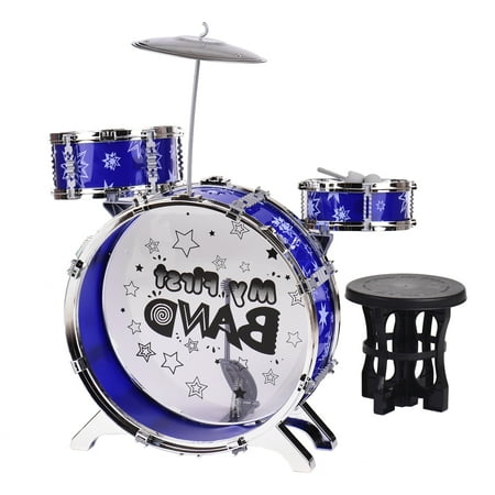 Enfants Enfants Debutants Jazz Drums Set 3 Pieces Batterie Avec Baguettes Cymbale Tabouret Reglable Batteur Unique Instrument De Musique Jouet Playset Pour Enfants Cadeaux D Anniversaire De Noel B Walmart Canada