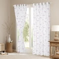 thumbnail image 3 of Erosebridal Purple Princess Bowknot Blackout Curtains Set of 2 (52x84 Each),Kawaii Floral Flower Window Curtains For Girls Teens, 3 of 7