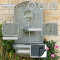 thumbnail image 2 of Sunnydaze Seaside Polystone Outdoor Wall Fountain, French Limestone, 2 of 9
